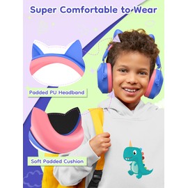 Dr.meter Noise Cancelling Headphones for Kids, SNR 32dB Kids Hearing Protection Earmuffs for Noise Reduction, Head Band Adjustable Ear Muffs for Autism Sensory, Outdoor Activity 2Pack: Blue and Pink