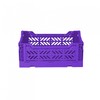 Ay-Kasa Folding Crate, Sturdy Folding Box, Plastic, Stackable, Purple, Mini