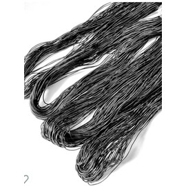 Black African Anango Hair Thread/Fil Anango/Nigeria Rubber Thread/Owu Isi/Irun Kiko (Lot of 4)