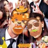 Pack of 25 Party Photo Booth Props Jungle Animals Themed