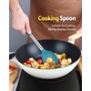 Silicone Pasta Fork and Cooking Spoon Set, Non Stick Kitchen
