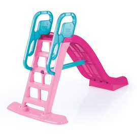 Dolu: Big Splash Slide: Unicorn Pink & Blue - Waterslide Hose Attachment, Indoor/Outdoor, Plastic Playground Equipment, 74.4 x 33.5 x 44.9, Kids 3+