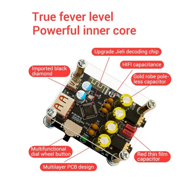 RETROGOO -PT2 HiFi 5.1 Bluetooth USB Decoder Board Player Lossless