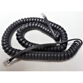 25-Pack Gray 12' Ft Handset Receiver Cords Compatible with Cisco IP Phone 7800 7900 8800 SPA Series 7841 7861 7940 7942 7960 7962 8811 8841 8851 Charcoal Curly Coil Lot
