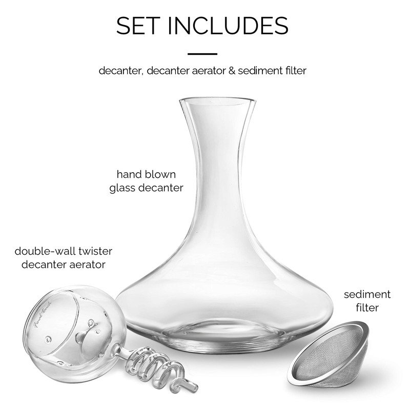 Final Touch Twister Glass Aerator & Decanter Set - 3