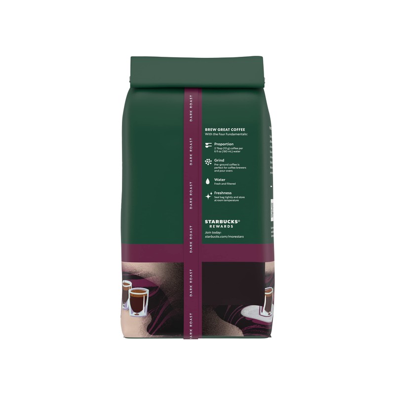 Starbucks Ground Coffee, Dark Roast Coffee, Espresso Roast, 100% Arabica,