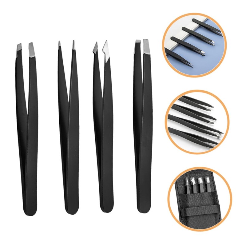 OHPHCALL Precision Eyebrow Tweezers Set Stainless Steel Tip for Hair