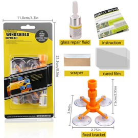 Miioto Auto Windshield Repair Kit, Windschutzscheiben Reparaturset Werkzeug, Glas Reparatur Flüssigkeit, Auto Reparaturset für Windschutzscheiben, zur Reparatur von Windschutzscheiben, Rissen