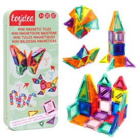 Magnetic Tiles for Kids, 36 PCS Mini Magnetic Building Blocks, STEM Construction Set, Travel Toys for Toddlers Age 3-8