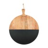 Things Remembered Round Black Wood Serving Board