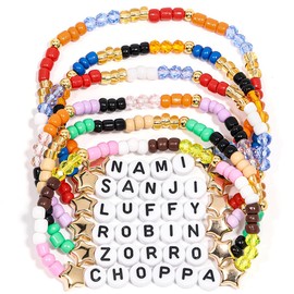 AICase per regali One Piece Merch,6 braccialetti dell'amicizia