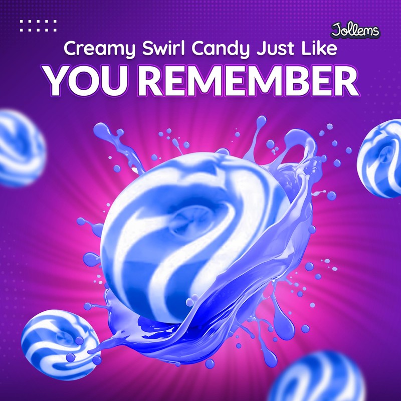 Jollems O’ Creamers Blueberry & Cream Flavored Hard Candy |
