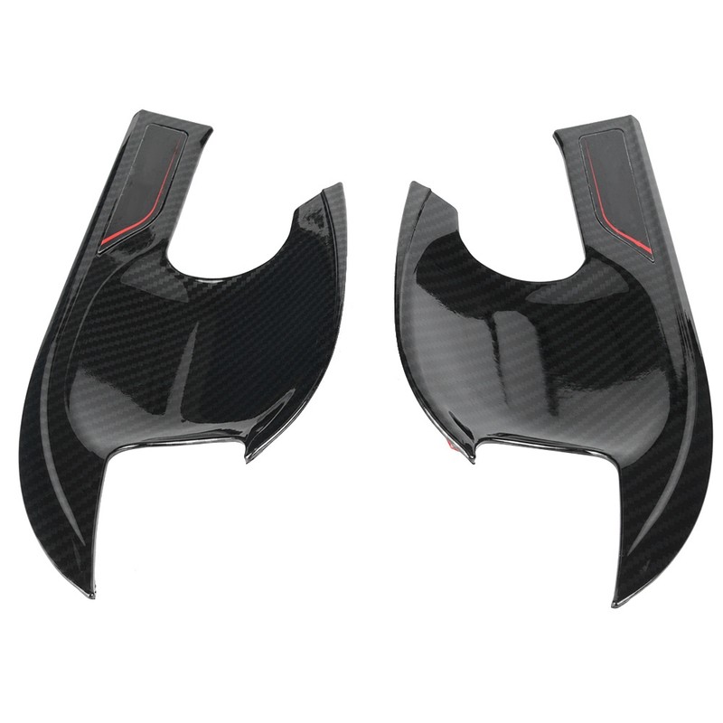 4pcs Carbon Fiber Style External Outer Door Bowl Handle Cover