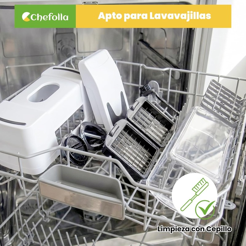 CHEFOLLA Cortador de Verduras Multifunción 5 en 1 de Gran