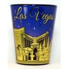 Las Vegas Nevada Purple & Gold Ceramic Shot Glass