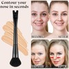 Nose Contour U-Shaped Makeup Brush - 2-in-1 Dual Ended, Precision