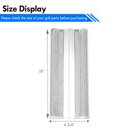 Flame Tamer Grill Replacement Parts for Blaze Gas Grill Parts Traditional 3/4/5 Burner Heat Plates BLZ-4-Cart BLZ-5-Cart Blaze 25 32 40 Inch LP NG Cart Grill Heat BBQ Shields Stainless Steel Heat Tent