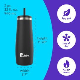 Bubba 32 oz Radiant Tumbler Without Case, Rubberized Licorice