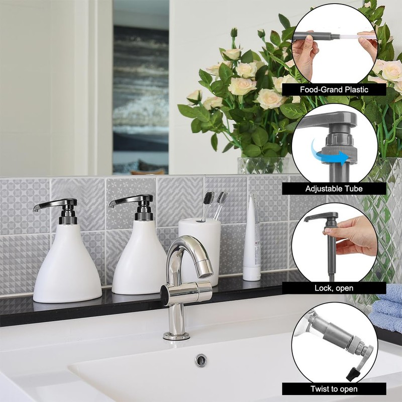 Syrup Pump Dispenser Reusable Pump Attachment Dosing Pump Bottles Syrup