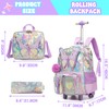 HTgroce Kids Rolling Backpack with Wheel,School Backpack for Kids Girl