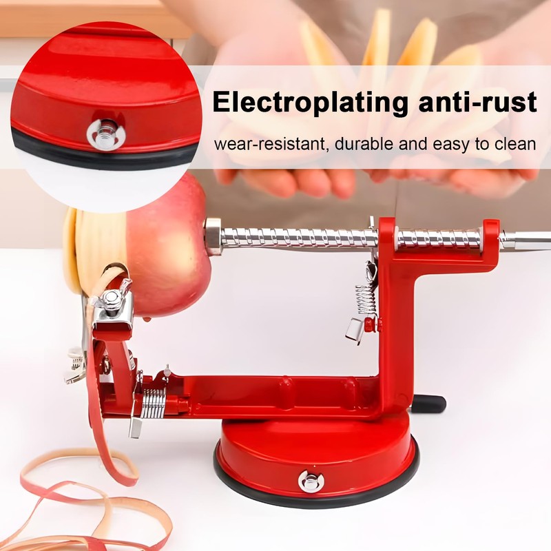 Apple Peeler, Apple Peeler Slicer Corer, Durable Hand-Operated Fruit Peeler