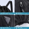 Ninonly Knapsack, Gym Sack, Large Capacity, Waterproof, Lightweight, Foldable, Separate
