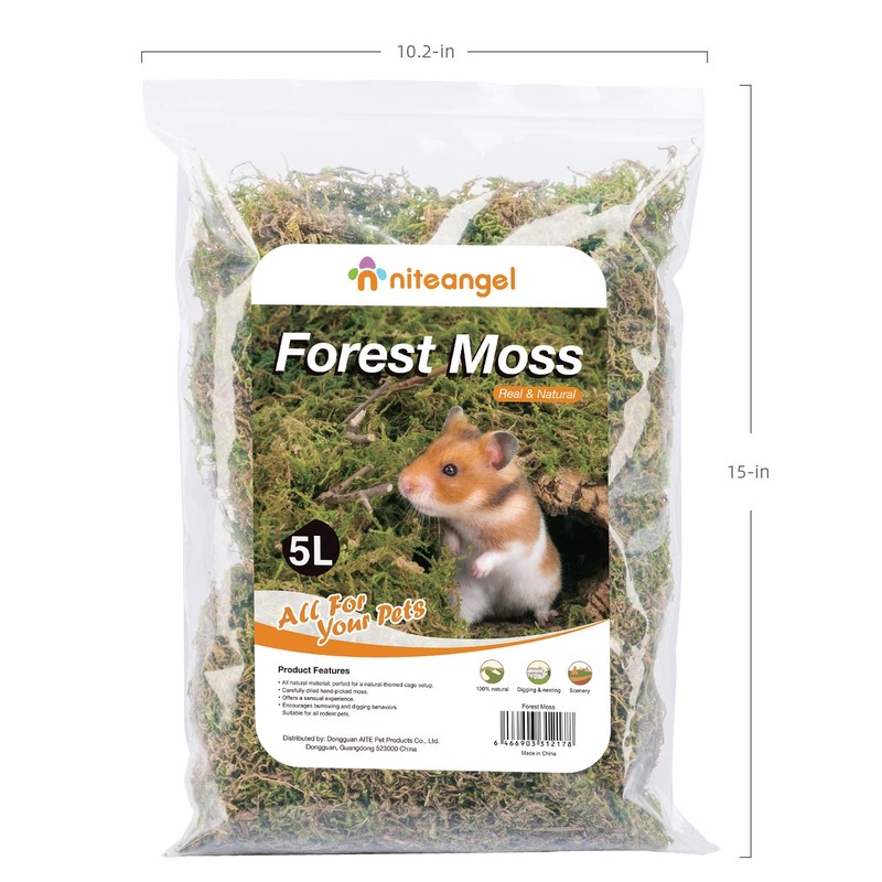 Niteangel 5L Forest Moss Soft Natural Moss Bedding Nesting for