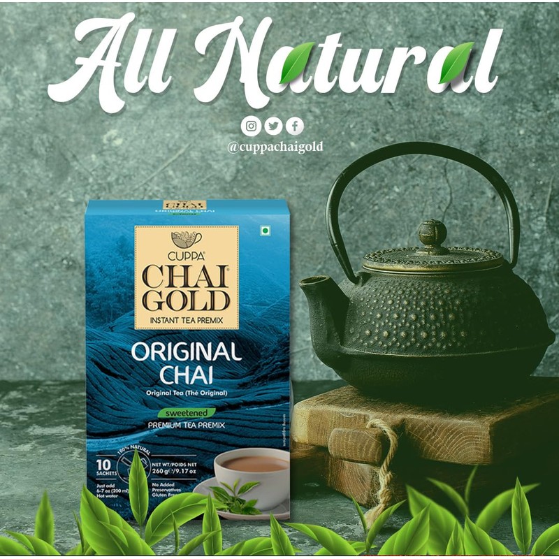 Cuppa Chai Gold Original Chai | Sweetened Version | Pack