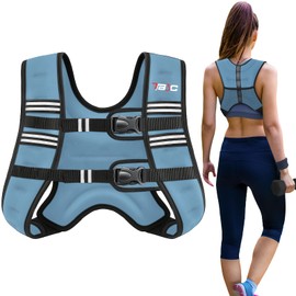 Weighted Vest 20lbs with Reflective Stripe, Body Weight Vests Adjustable for Men and Women Workout, Strength Training, Running, Walking, Jogging