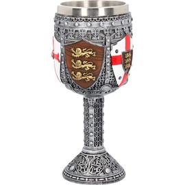 Nemesis Now English Goblet 17cm Grey, Resin w/Stainless Steel Insert, One Size