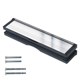 Keypak 12 inch (30.6cm) Door Letterbox - Fits 20-40mm Doors, Anti-Snap Flap, Internal Draught Excluder, Adjustable Letter Box for UPVC Composite Wood Doors (Black/Satin Anodised Aluminium)