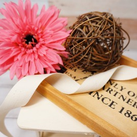 Cinta de algodón CT CRAFT LLC (22 mm x 10 yardas) | Natural | Cinta de patrón tejido para decoración del hogar, envolver regalos y manualidades personalizadas