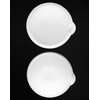 QWORK Ceramic Crucible Bowl, 4 Pcs Quartz Melting Dishes Pot