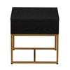 Household Essentials Wrap Square Side End Table Black Oak Wood