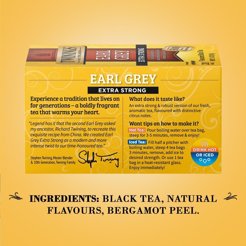 Twinings Earl Grey Extra Bold Tea Bags - Citrus &