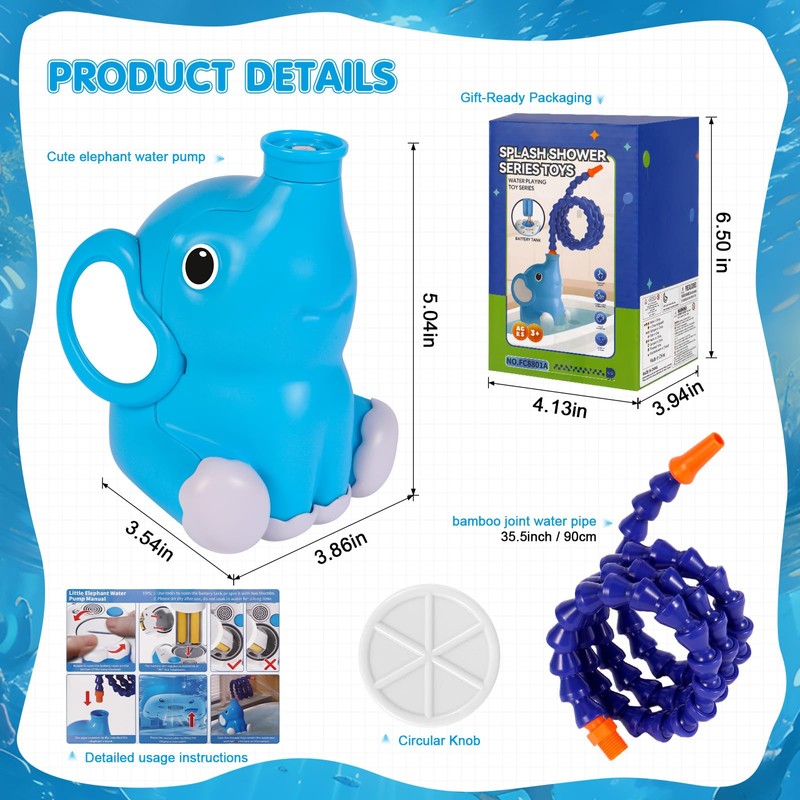 Water Table Pump with Sprinkler, Pump for Kids Water Table