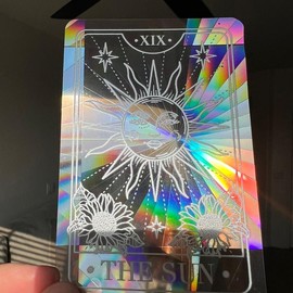 Sun Tarot Suncatcher Sticker: Illuminate Your Space with Celestial Brilliance!