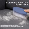 Blue Small Short Haire Dog Brush for Shedding 6.5in/16.5cm
