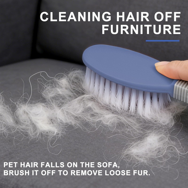 Blue Small Short Haire Dog Brush for Shedding 6.5in/16.5cm