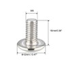 sourcing map Machine Screws, M5x10mm Phillips Screw, 304 Stainless Steel,