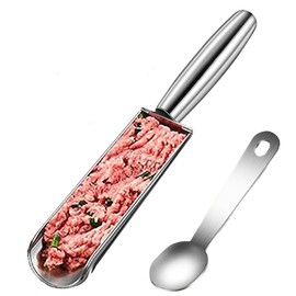Creative Meatball Maker, Manual Stainless Steel Meatball Shaper, Meatball Maker with Long Handle, Kitchen Meatball Maker, Portable Meatball Moulds, for Fish Balls (C)