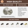 Copper Creek BK2030SS-6 Ball Door Knob, Privacy Function, 6 Pack,
