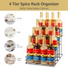 kimilus 16 Bottle Capacity Coffee Syrup Organizer 4 Tier Coffee