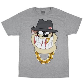 Seven Times Six Looney Tunes Men's Taz Stay Gold Tasmanian Devil Graphic T-Shirt (Medium)