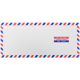 JAM PAPER #10 Airmail Envelopes - 4 1/8 x 9 1/2 - White - 100/Pack