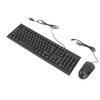 Keyboard and Mouse Combo Black Waterproof 104 Keys Anti Slip