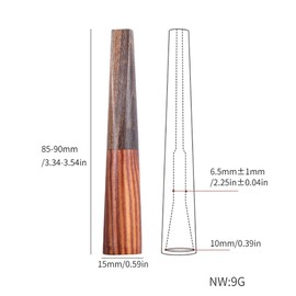 Mini Cigar Filter Holder, Made of Mahogany, Sturdy and Durable, 2 Pack Short Cigar Holders for Men and Women, Suitable for Small Size Cigars