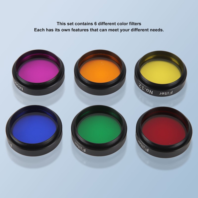 Telescope Filters 6 in 1 1.25in Compatibility Telescope Moon Filter
