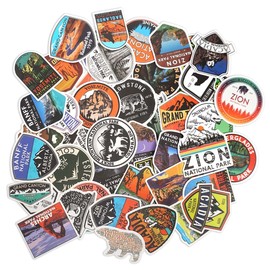 CoolChange US National Parks Vinyl Sticker Set, Various National Park Stickers, PVC Decals, Pack of 50