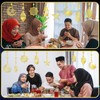 SEPGLITTER 16 Pcs Ramadan Decorations, Ramadan Home Hollow Banner Hanging